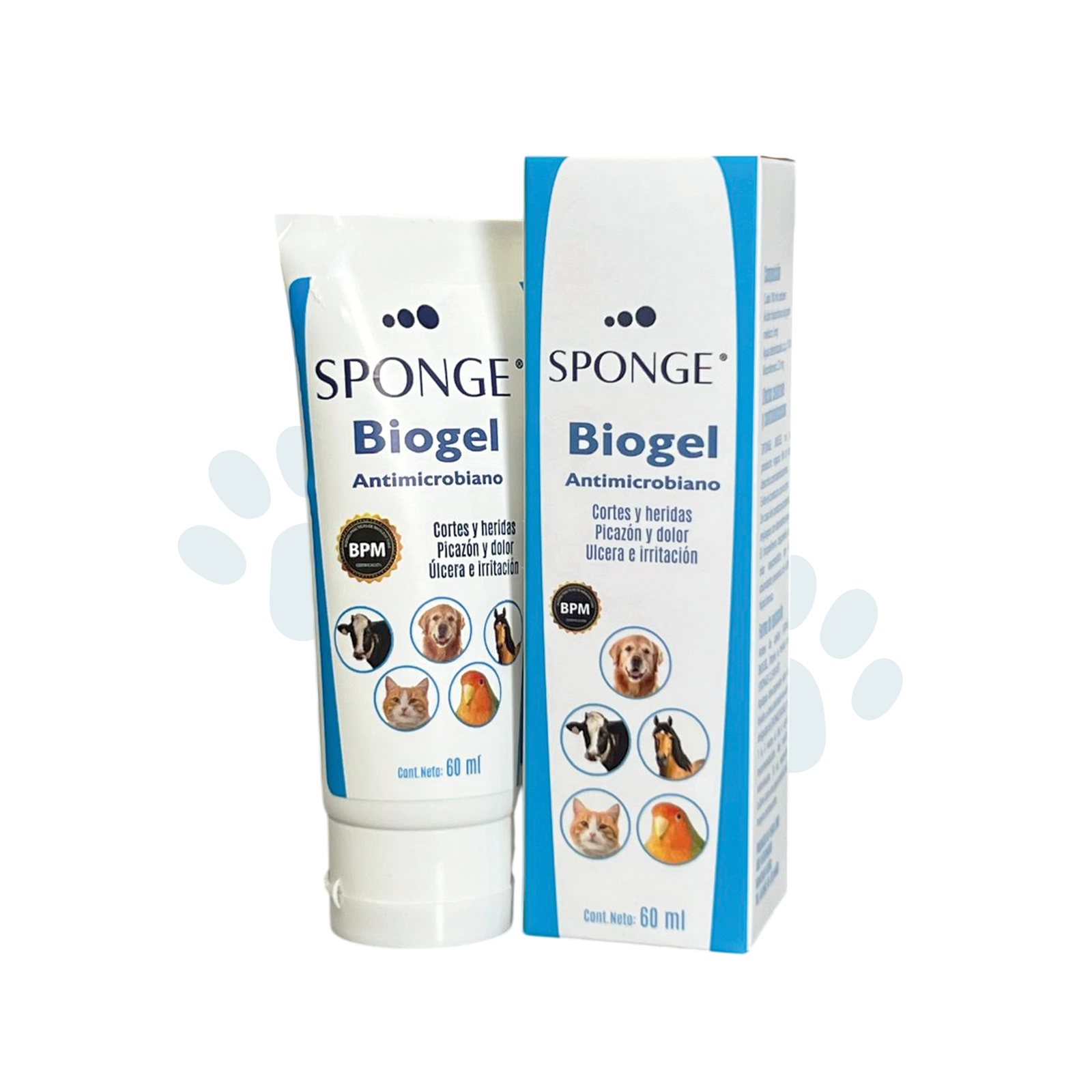 Sponge Biogel, Antimicrobiano y Cicatrizante de heridas